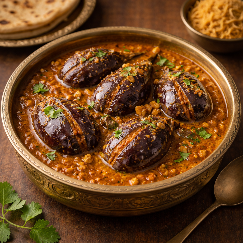 Bharli Vangi – Maharashtra’s Beloved Stuffed Brinjal – The Pinch of Masala